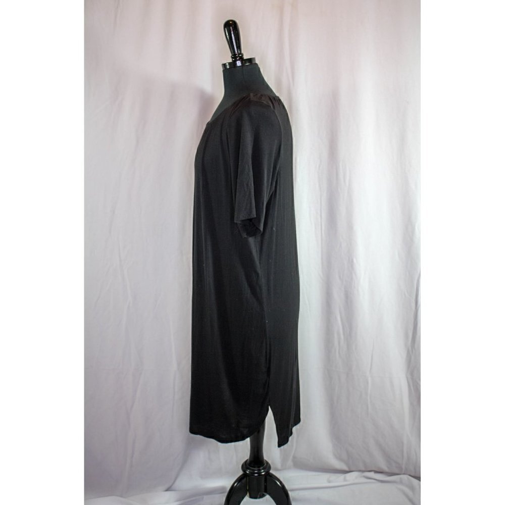 Baby Be Mine Maternity Dress T Shirt Dress Black Shift Size L - Picture 2 of 5